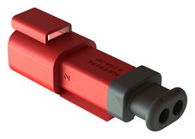 AMPHENOL SINE/TUCHEL AT04-2P-SR01RED Automotive Connector Housing, Red, AT Series, Receptacle, 2 Positions