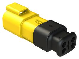 AMPHENOL SINE/TUCHEL AT04-4P-SR01YEL Automotive Connector Housing, Yellow, AT Series, Receptacle, 4 Positions