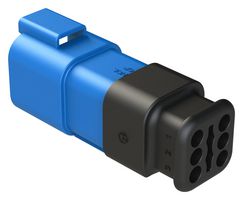 AMPHENOL SINE/TUCHEL AT04-6P-SR01BLU Automotive Connector Housing, Blue, AT Series, Receptacle, 6 Positions