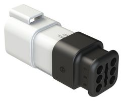 AMPHENOL SINE/TUCHEL AT04-6P-SR01WHT Automotive Connector Housing, White, AT Series, Receptacle, 6 Positions