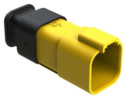 AMPHENOL SINE/TUCHEL AT04-6P-SR02YEL Automotive Connector Housing, Yellow, AT Series, Receptacle, 6 Positions