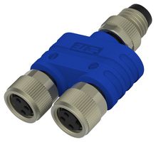 TE CONNECTIVITY T4081122004-000 Sensor Splitter, 4P M8 T Distributor, Y - Style, Cable Mount, 4 Position M8 Plug