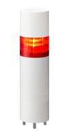 PATLITE (U.S.A.) LR6-102WMBW-R+FB295 Torre de Señal, Parpadeante, 1 Nivel, Rojo, Conector M12, 24VCD, 4 Tonos, 88 dB, IP67, IP69K, 2.362"