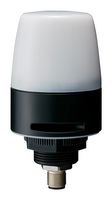 PATLITE (U.S.A.) NE-M1ACNB-M Signal Light, Amber/Blue/Cyan/Green/Purple/Red/White, Continuous, 88 dB, 24 VDC, 5 Pin M12 Connector