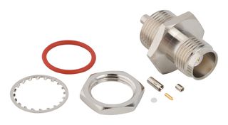 AMPHENOL RF 031-7002 RF / Coaxial Connector, TNC Coaxial, Straight Bulkhead Jack, Solder, Crimp, 50 ohm, 1.37mm Micro