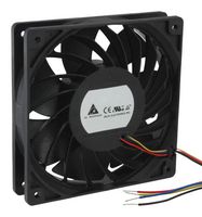 DELTA ELECTRONICS THB1224B-PM00 DC Axial Fan, 24 V, Square, 120 mm, 25.4 mm, Ball Bearing, 174.73 CFM