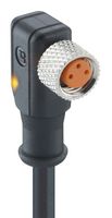 LUTRONIC 0806 03 L1 001 2M Sensor Cable, A Coded, 90° M8 Receptacle, Free End, 3 Positions, 2 m, 6.6 ft, M8 Series
