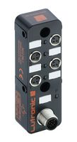LUTRONIC 5012 04L1 Sensor Distribution Box, M12 Connector - 12 Pole, M8 Connector - 3 Pole, 4 Ports, M8 Series, IP67
