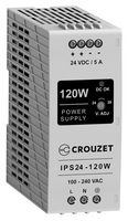 CROUZET 89452122 AC/DC DIN Rail Power Supply (PSU), ITE & Industrial, 1 Output, 120 W, 24 V, 5 A