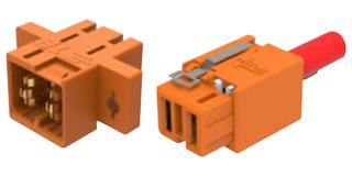 TE CONNECTIVITY 1-2332664-1 Rectangular Power Connector, 2 Contacts, UMP Series, Panel PCB Mount, Through Hole Right Angle