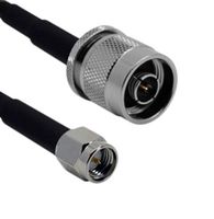 SIRETTA ASMR2000A058L13 RF / Coaxial Cable Assembly, 66 ft, 20 m, RG58, N Type Plug, SMA Straight Plug