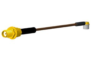 AMPHENOL RF 095-668-45069-1 RF / Coaxial Cable Assembly, 11.8 ", 300 mm, RG178, SMA Bulkhead Jack, Right Angle Probe Plug
