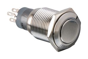 ARCOLECTRIC / BULGIN LIMITED MP0045/1D0NN000S Vandal Resistant Switch, DPDT, Natural, MP0045/1D Series, Momentary, Solder Lug