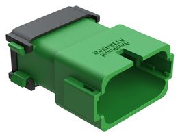 AMPHENOL SINE/TUCHEL AT16-15PC-EK02 Carcasa de Conector Automotriz, Verde, AT Series, Receptáculo eléctrico, 15 Posiciones