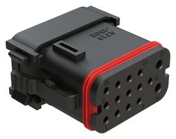 AMPHENOL SINE/TUCHEL AT16-15SE-K003 Automotive Connector Housing, Black, AT Series, Plug, 15 Positions