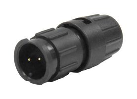 SWITCHCRAFT/CONXALL W8280-2PG-P-3DC Circular Connector, Sealed Circular Connector, Mini-Con-X Insta-Click Series, Cable Mount Plug