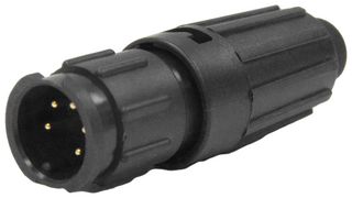 SWITCHCRAFT/CONXALL W8282-5PG-P-528 Circular Connector, Sealed Circular Connector, Mini-Con-X Insta-Click Series, Cable Mount Plug