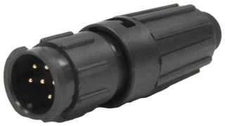 SWITCHCRAFT/CONXALL W8282-6PG-P-528 Circular Connector, Sealed Circular Connector, Mini-Con-X Insta-Click Series, Cable Mount Plug