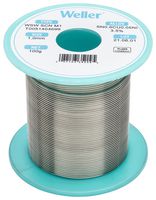 WELLER T0051404699 Solder Wire, 99.3, 0.6, 0.05 SN, CU, NI, Lead Free, 229 °C, 100G, 0.039 "Dia, WSW Series