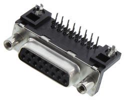 AMPHENOL COMMUNICATIONS SOLUTIONS D15S23A4GV00LF D Sub Connector, Standard, Receptacle, Delta D Series, 15 Contacts, DA, Solder