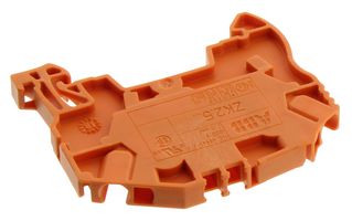 TE CONNECTIVITY - ENTRELEC 1SNK705030R0000 DIN Rail Mount Terminal Block, Orange, 2 Positions, 12 AWG, 2.5 mm², Clamp, 24 A