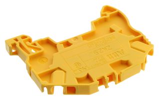 ENTRELEC - TE CONNECTIVITY 1SNK705060R0000 DIN Rail Mount Terminal Block, Yellow, 2 Positions, 12 AWG, 2.5 mm², Clamp, 24 A