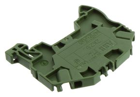 TE CONNECTIVITY - ENTRELEC 1SNK705061R0000 DIN Rail Mount Terminal Block, Green, 2 Positions, 12 AWG, 2.5 mm², Clamp, 24 A