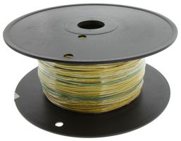 MULTICOMP PRO PP002361 Wire, PVC, Yellow, Green, 22 AWG, 17 x 0.16mm, 1000 ft