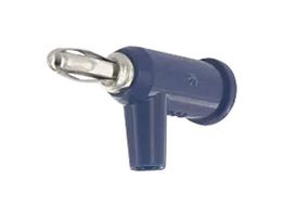 POMONA 1825-6 Banana Test Connector, Plug, Cable Mount, 15 A, 5 kV, Nickel Plated Contacts, Blue