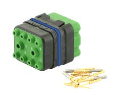 SOURIAU-SUNBANK / EATON 8MQ2M9910PNE Heavy Duty Connector Insert, MQuick Series, 10 Contacts, 3 Row, Plug, Pin