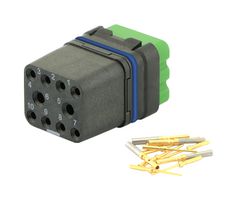 SOURIAU-SUNBANK / EATON 8MQ2M9910SNE Heavy Duty Connector Insert, MQuick Series, 10 Contacts, 3 Row, Receptacle, Socket