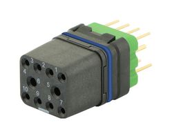 SOURIAU-SUNBANK / EATON 8MQ2M9910UNE Heavy Duty Connector Insert, MQuick Series, 10 Contacts, 3 Row, Receptacle, Socket