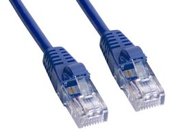 AMPHENOL CABLES ON DEMAND MP-5XRJ45UNNB-007 Ethernet Cable, Cat5e, RJ45 Plug to RJ45 Plug, UTP (Unshielded Twisted Pair), Blue, 2.1 m, 7 ft