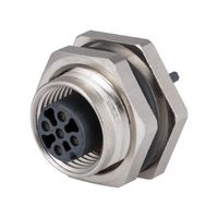 METZ CONNECT MMT371A815-0009 Sensor Connector, M12, Female, 5 Positions, PCB Socket, Straight Panel Mount