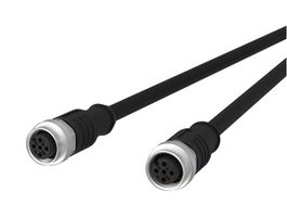 METZ CONNECT 142MDA22050 Sensor Cable, A Coded, IP67, M12 Receptacle, M12 Receptacle, 5 Positions, 5 m, 16.4 ft