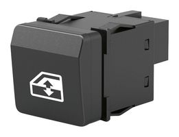EAO 09-400009.10648 Rocker Switch, Momentary, SPST-NO, Illuminated, Panel Mount, Black, 09 Universal Series