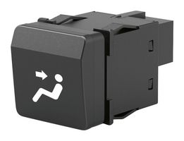 EAO 09-400009.11865 Rocker Switch, Momentary, SPST-NO, Illuminated, Panel Mount, Black, 09 Universal Series