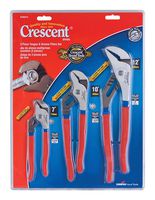 CRESCENT R200SET3 Pliers Set, Tongue & Groove, Straight Jaw, 3 Piece, 7", 10", 12" Length