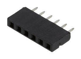 AMPHENOL COMMUNICATIONS SOLUTIONS 68685-306LF PCB Receptacle, Board-to-Board, 2.54 mm, 1 Rows, 6 Contacts, Through Hole Mount, FCI 68685 Series