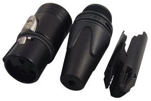 NEUTRIK NC4FXX-BAG XLR Connector, 4 Contacts, Socket, Cable Mount, Silver Plated Contacts, Metal Body, XX Series