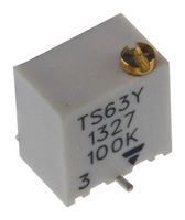 VISHAY TS63Y104KR10 Recortador, Multi Vuelta, Cermet, Ajuste Superior, 100 kohm, Surface Mount, 13 Vueltas