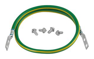 PANDUIT GACBJ68U Ground Strap, M6 Lug to M6 Lug, 8 ", 203.2 mm, Green, Yellow, StructuredGround Series
