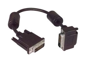 L-COM DVIDD-RA2-5 Cable de Audio / Video, Plug DVI-D de doble enlace de 90°, DVI-D Doble Enlace Macho, 5 ft, 1.5 m