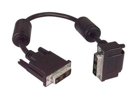 L-COM DVIDS-RA2-1 Cable de Audio / Video, Plug de enlace único DVI-D de 90°, DVI-D Un Enlace Macho, 1 ft, 304.8 mm
