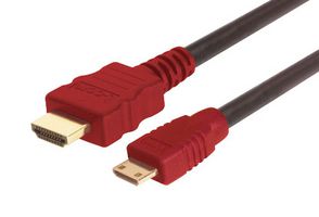 L-COM MHD-HD-2 Cable de Audio / Video, Mini HDMI Plug, HDMI Macho, 6.6 ft, 2 m, Negro, MHD-HD Series