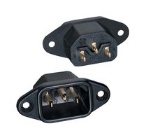 SCHURTER 6162.0157 Conector de Potencia IEC, Entrada IEC C14, 15 A, 250 VAC, Conexión Rápida, Brida
