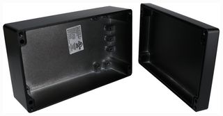 BUD INDUSTRIES AN-1322-AB Metal Enclosure, Diecast, Small, Diecast Aluminum, 74.9 mm, 120 mm, 200 mm, IP68