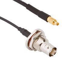AMPHENOL RF 095-850-206-024 RF / Coaxial Cable Assembly, 24 ", 610 mm, RG174, BNC Bulkhead Jack, MMCX Straight Plug, 50 ohm