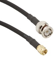 AMPHENOL RF 245101-04-M2.00 RF / Coaxial Cable Assembly, 6.6 ft, 2 m, RG58/U, SMA Plug, BNC Plug, 50 ohm