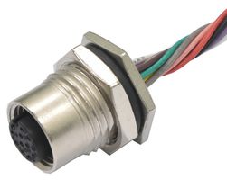 AMPHENOL LTW MSAS-17PFFC-SF8C20 Sensor Cable, M12 Receptacle, Free End, 17 Positions, 200 mm, 7.87 ", M Series